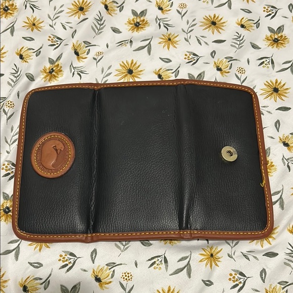 Dooney&Bourke Vintage Black Pebbled Wallet with Checkbook - Picture 6 of 10